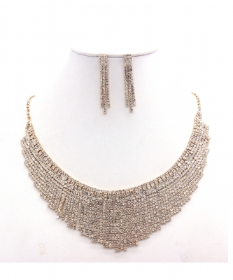 Rhinestone Necklace NB300599 GDCL